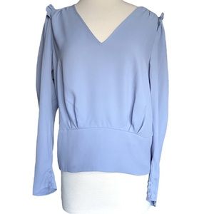 Express Womens Long Sleeve Powder Blue Blouse Size Large